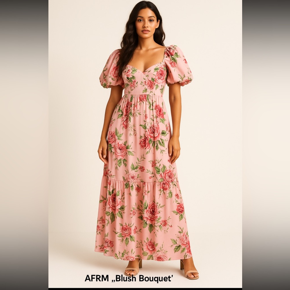 AFRM Pink Floral Maxi Dress-New with Tags XL Women’s